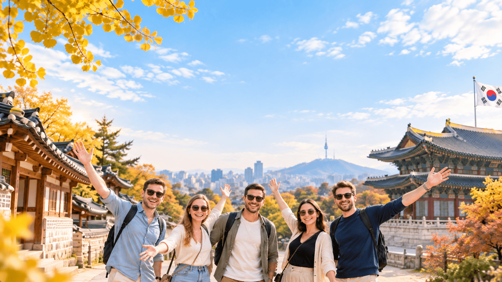 Tourists visiting Korea